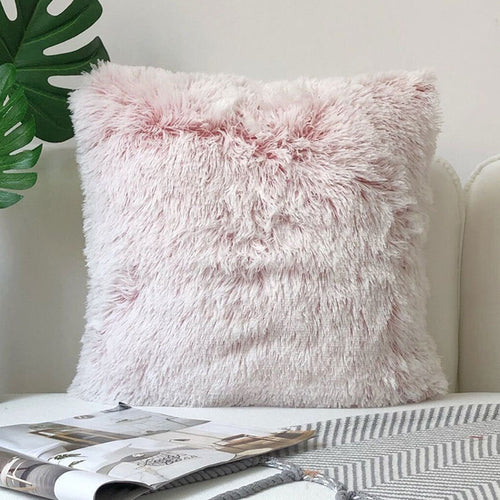 Faux Fur Blush Cushion Cover