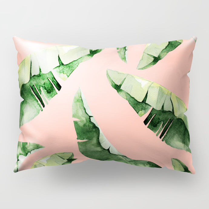 Peach Palm Rectangle Outdoor Cushion