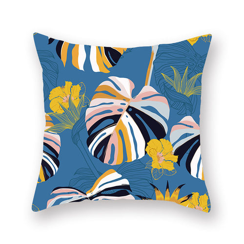 Multi Colour Palm Print Outdoor Cushion
