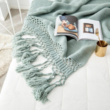 Load image into Gallery viewer, Sage Knitted Throw